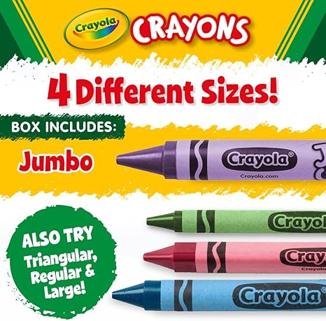Crayola Jumbo Crayons Classpack (200ct), Large Toddler Crayons, Teacher Classroom Must Haves, Bulk School Supplies, Essential Preschool & Kindergarten Art Supplies