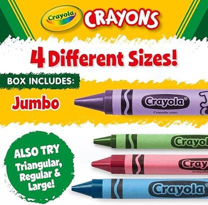 Crayola Jumbo Crayons Classpack (200ct), Large Toddler Crayons, Teacher Classroom Must Haves, Bulk School Supplies, Essential Preschool & Kindergarten Art Supplies
