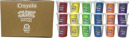 Crayola Special Effects Dough in 3oz Tubs in Pearl, Cosmic & Neon – Party Favors, Fidget Toys, Sparkling Colors, Creative Play, Safe Non-Toxic, Classroom Fun or Non-Candy Alternative (Cosmic, 18 Pack)