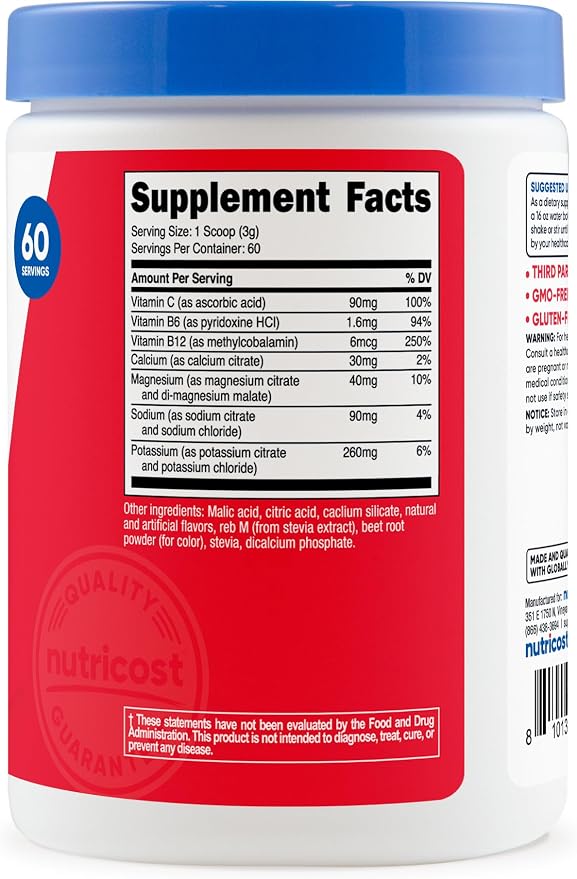 Nutricost Electrolytes Complex Powder (Watermelon) 60 Servings