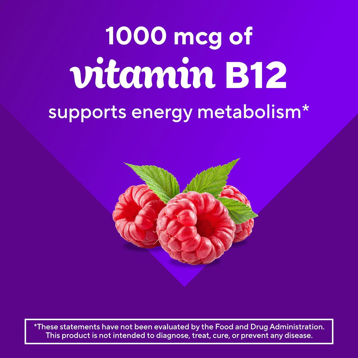 Vitafusion Vitamin B12 1000 mcg | 140 Gummies | Yummy Raspberry Flavor