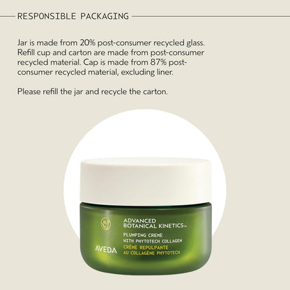 Aveda Advanced Botanical Kinetics Plumping Cream | Firming and visibly reducing wrinkles | Vegan | Full Size | Refillable | 1.7 Fl Oz