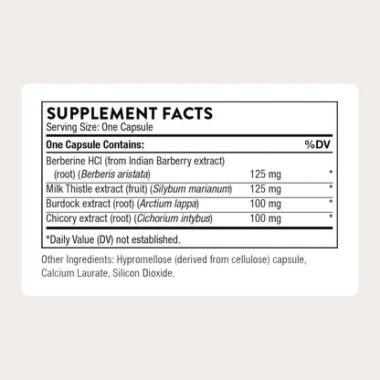 THORNE Liver Cleanse, Berberine HCl & Milk Thistle, 60 Capsules