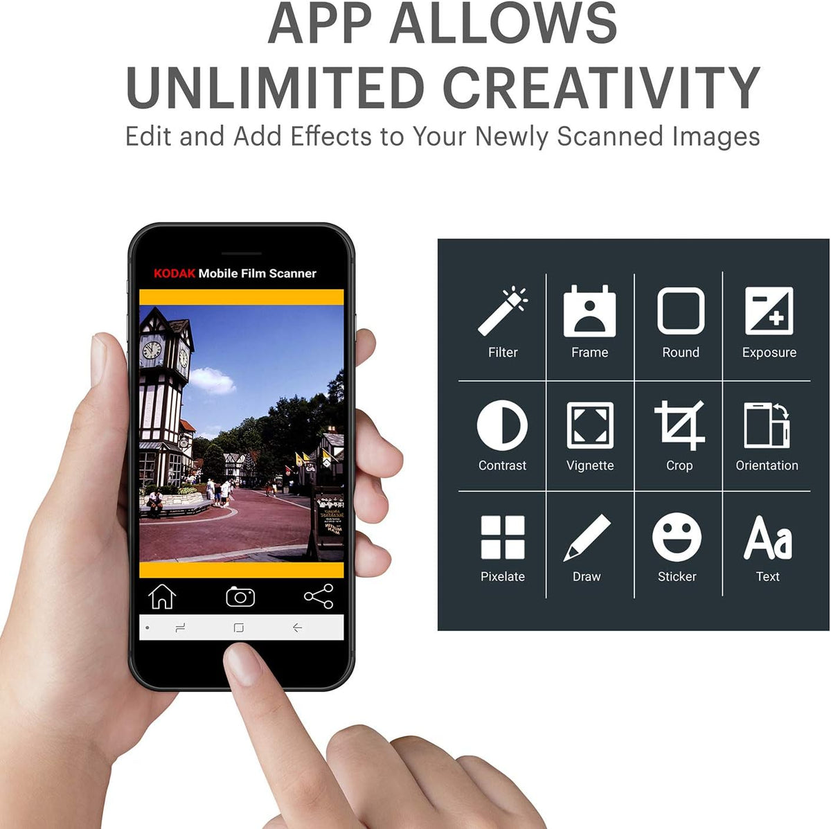 KODAK Mobile Film Scanner, 35mm Negative Scanner & Slide Viewer, App-Based