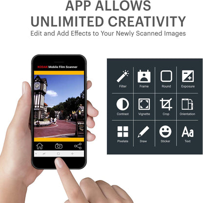 KODAK Mobile Film Scanner, 35mm Negative Scanner & Slide Viewer, App-Based