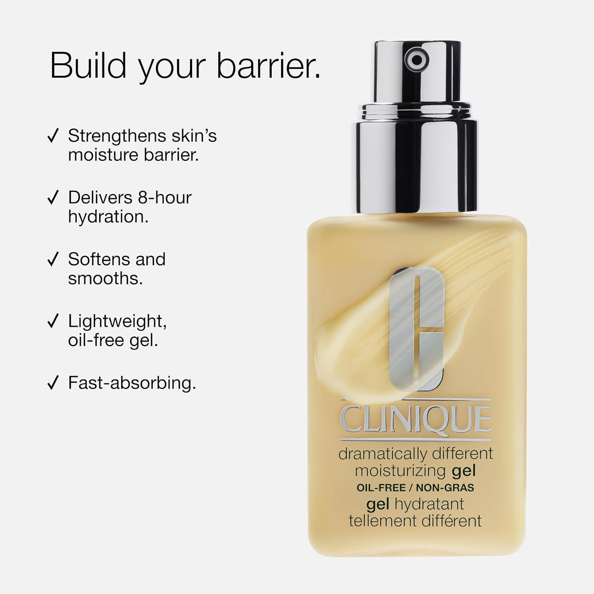 Clinique Dramatically Different Moisturizing Gel | Oil-Free Face Moisturizer For Combination Oily to Oily Skin Types | Step 1 in 3-Step Skin Care Routine