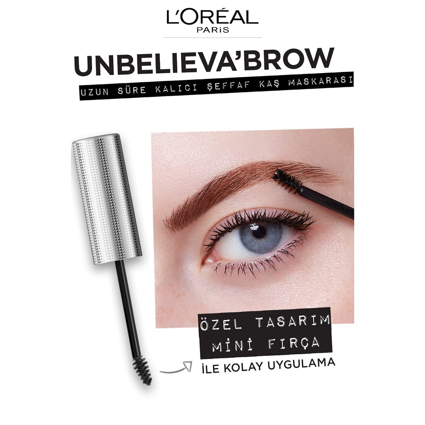 L'Oreal Paris Unbelieva-Brow Longwear Eyebrow Topcoat, Waterproof, Smudge-resistant, Transfer- Proof, Quick Drying, Easy and quick application with precise brush, Universal Transparent, 0.15 fl. oz.