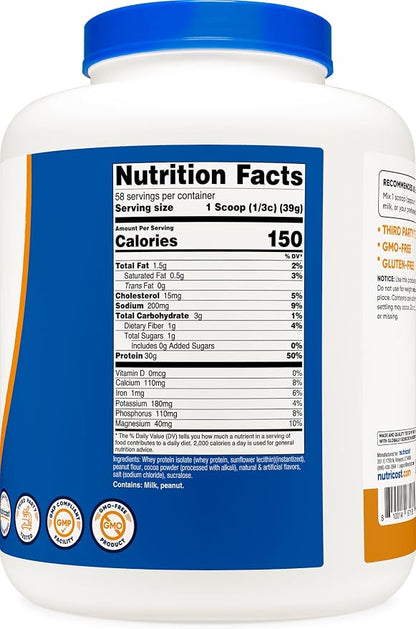 Nutricost Whey Protein Isolate Powder (Chocolate Peanut Butter) 5LB (Pack of 2)