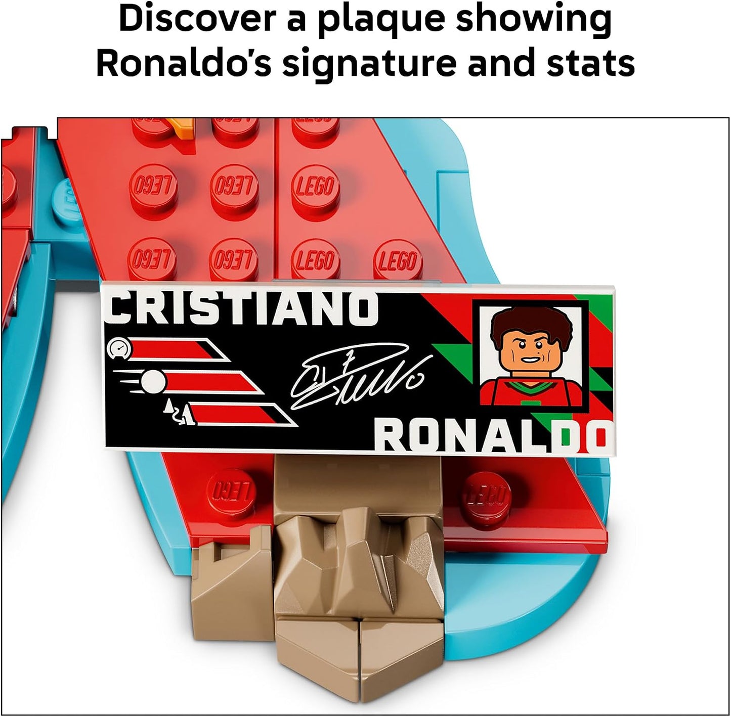 LEGO Editions Cristiano Ronaldo – Soccer Highlights - Building Set for Boys & Girls, Ages 10+ - Collectible Soccer Gift with Plaque - Kids Bedroom or Shelf Decor - 43012