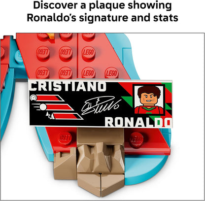 LEGO Editions Cristiano Ronaldo – Soccer Highlights - Building Set for Boys & Girls, Ages 10+ - Collectible Soccer Gift with Plaque - Kids Bedroom or Shelf Decor - 43012