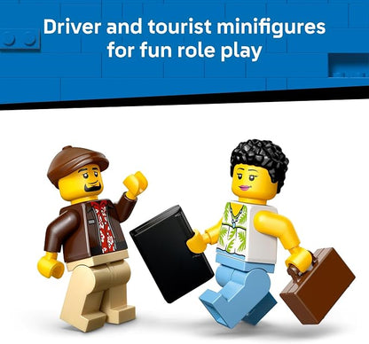 LEGO City Yellow Taxi Car Building Toy for Kids - Pretend Play Set for Boys & Girls, Ages 5+ - Toy Car W/Taxi Driver & Tourist Minifigures - Gift Idea for Birthdays - 60487