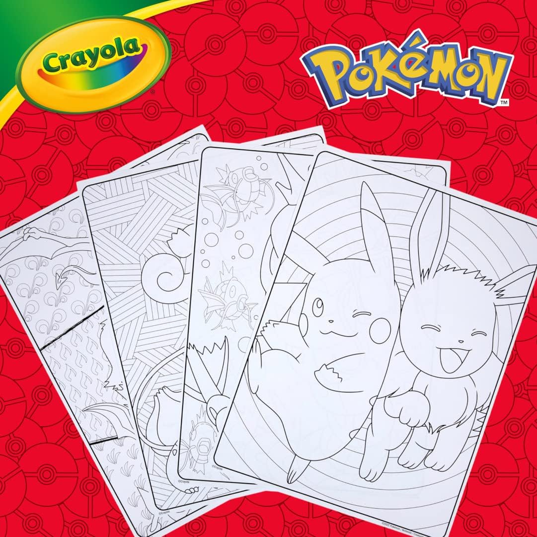 Crayola Pokémon Imagination Art Set (115pcs), Kids Art Kit, Coloring Supplies, Pokemon Toys, Pokemon Gift for Boys & Girls, Ages 5+