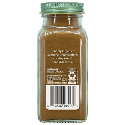 Simply Organic Ground Cinnamon Certified Organic, 2.45 Oz