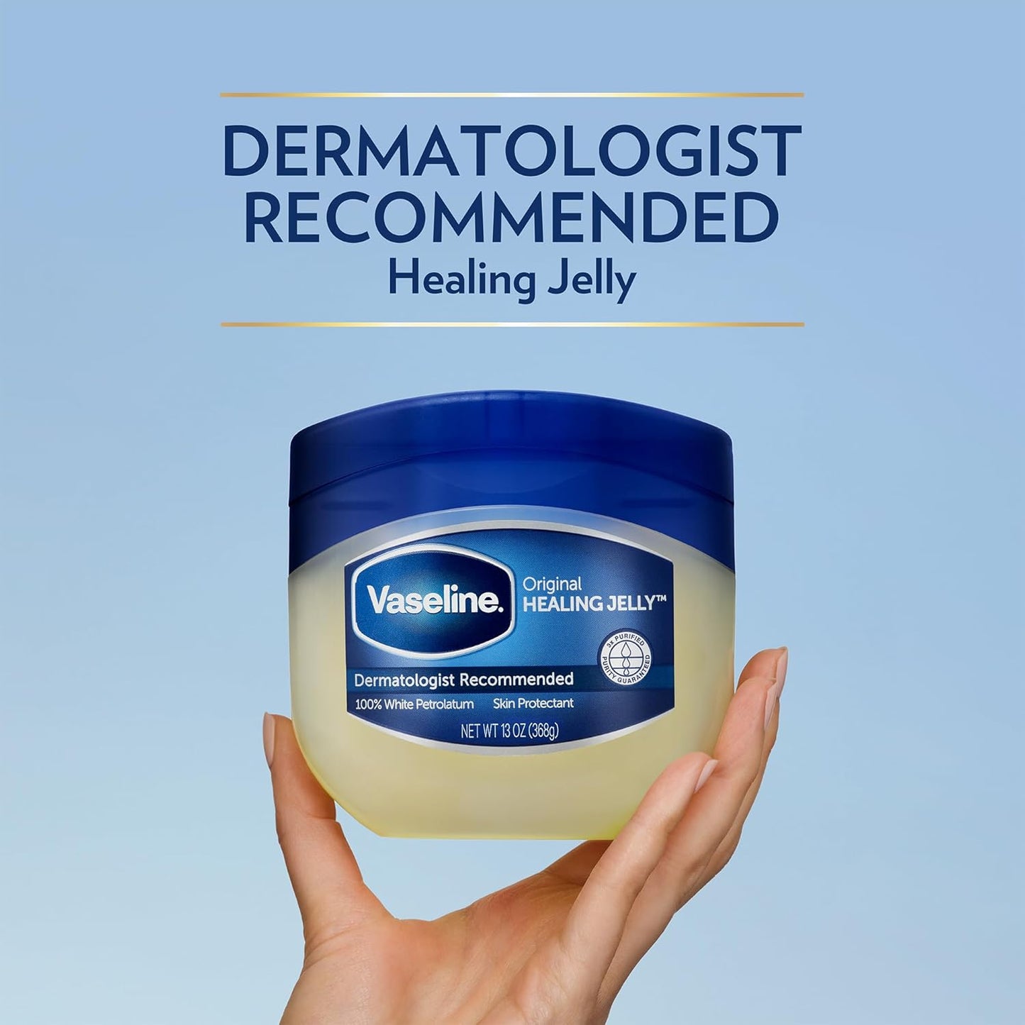 Vaseline Petroleum Jelly Value-Size 2-Pack + Mini Vaseline Lip Therapy Original with Vitamin E for Soft, Smooth Skin & Lips