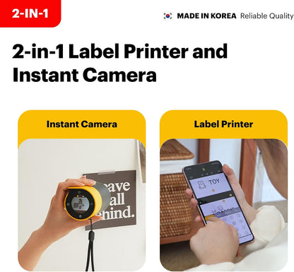 KODAK Label Maker Machine, 12 Refills Bundle, Bluetooth, Yellow