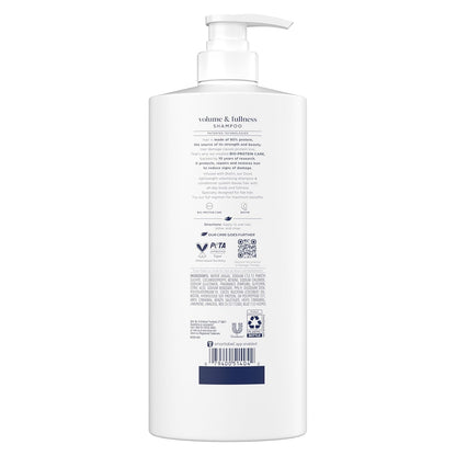 Dove Shampoo Volume & Fullness for Fine, Thin Hair with Bio-Protein Care Technology and Biotin 28 Fl Oz (Pack of 4)