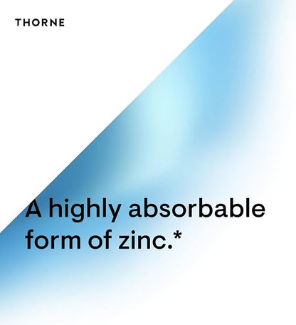 THORNE Zinc Picolinate 30 mg, Highly Absorbable Zinc, 180 Capsules