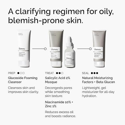 The Ordinary Salicylic Acid 2% Masque, Clarifying Charcoal & Clay Mask for Blemish-Prone Skin, 1.7 Fl Oz