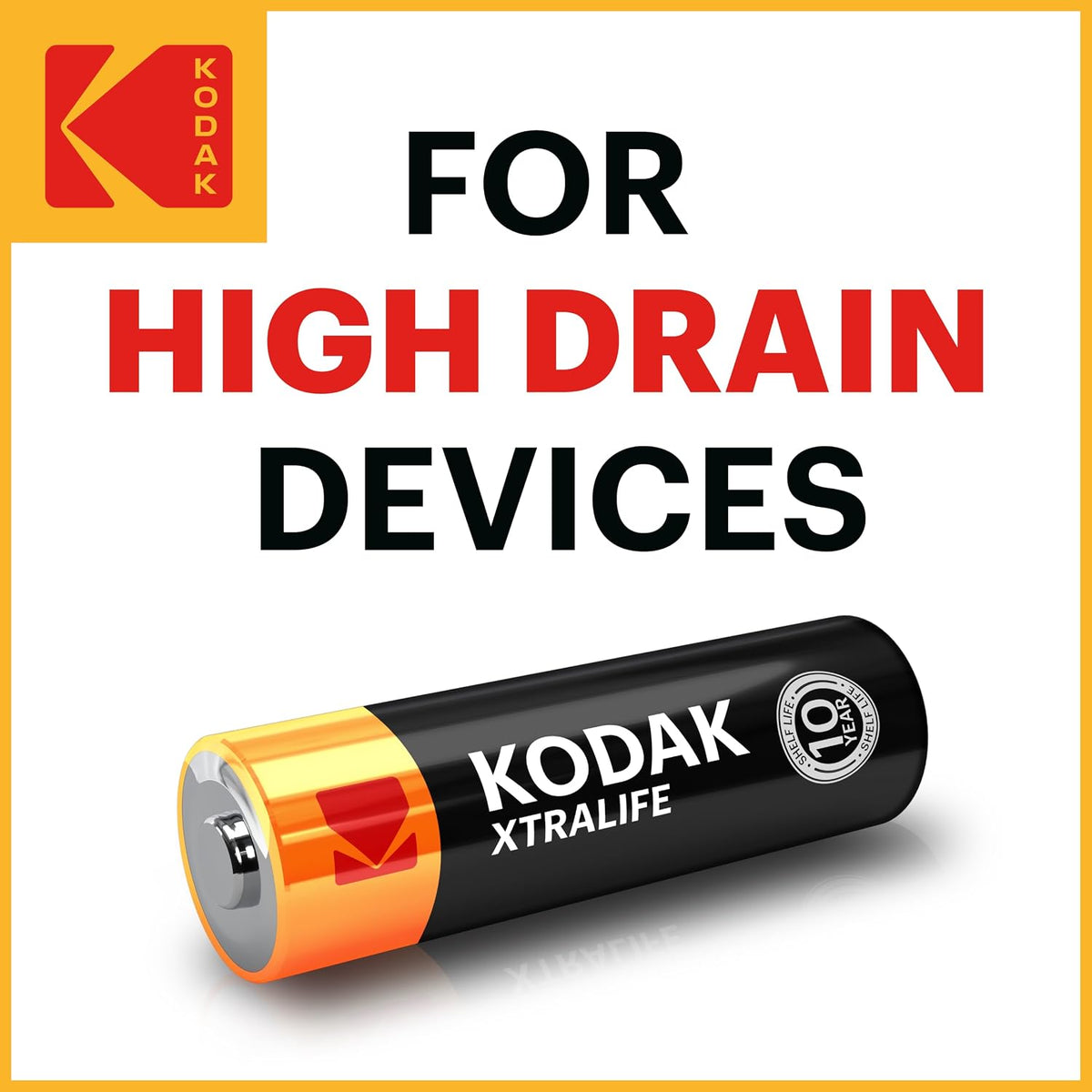KODAK AA Alkaline Batteries (60 Pack) Double A Battery, LR6, 1.5V