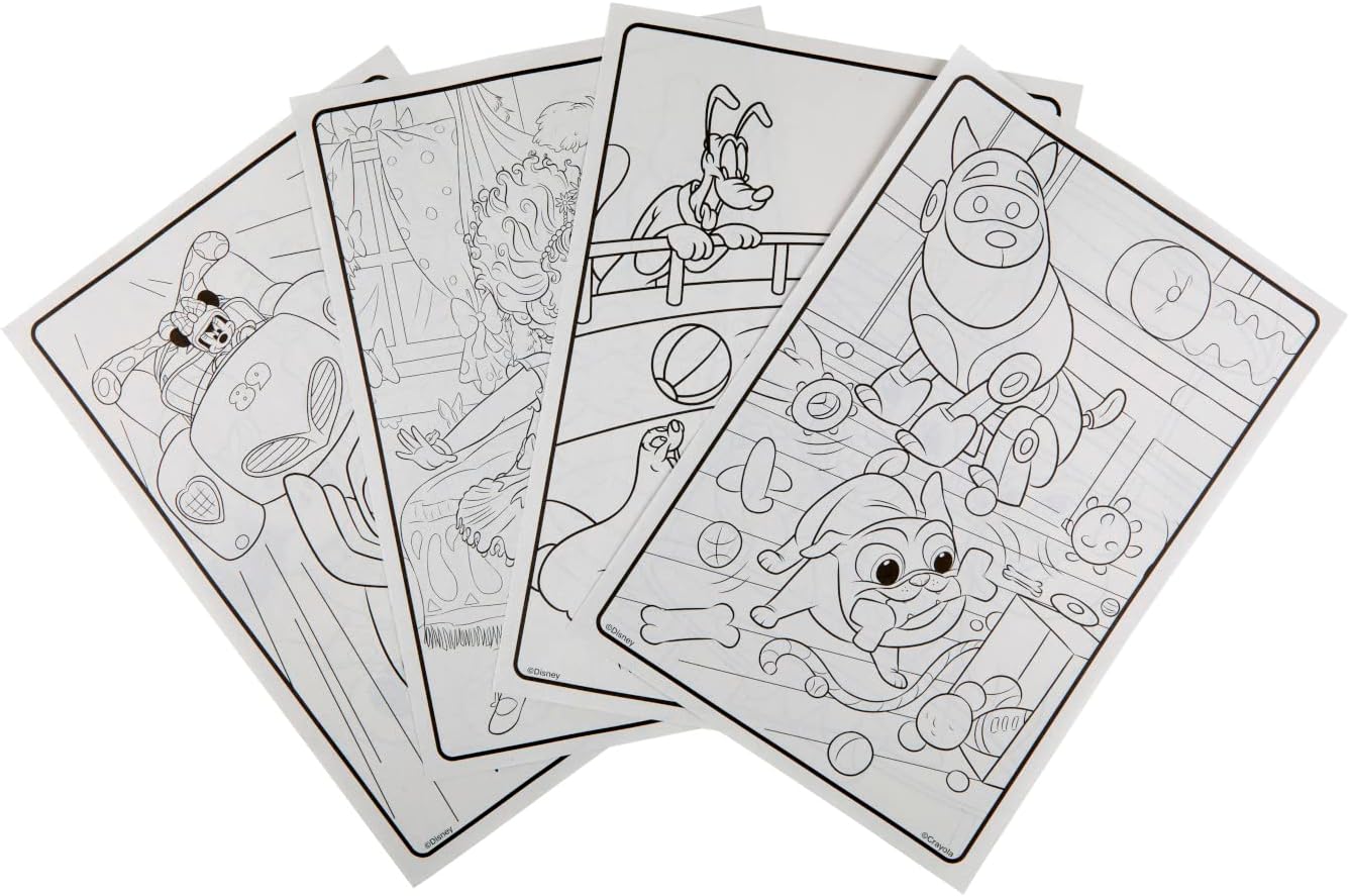 Crayola Disney Jr. Coloring Book (288 Pages), Includes Disney Stickers, Giant Coloring Book for Kids & Adults, Travel Activity, Ages 3 +