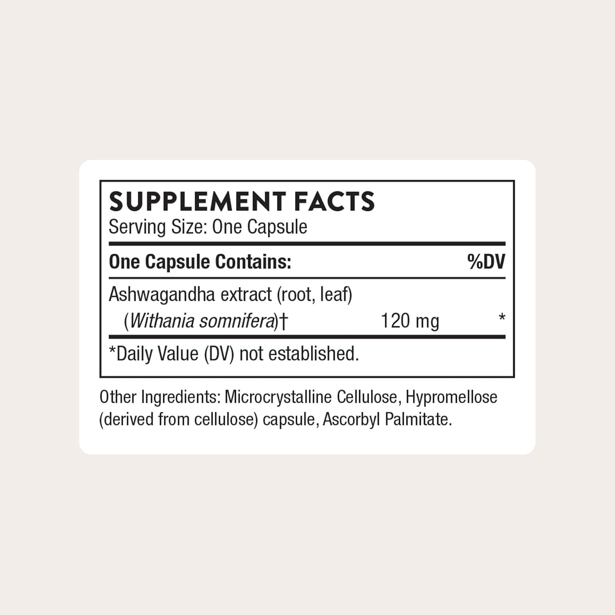 THORNE Ashwagandha, Highly Concentrated Shoden Extract, 30 Capsules