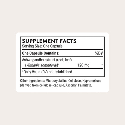 THORNE Ashwagandha, Highly Concentrated Shoden Extract, 30 Capsules