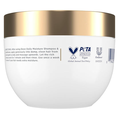 Dove Hair Hyaluronic Moisture for Dry Hair 10-in-1 Hydrating Hair Mask with Bio-Protein Care Technology and Hyaluronic Serum 9.2 Fl Oz