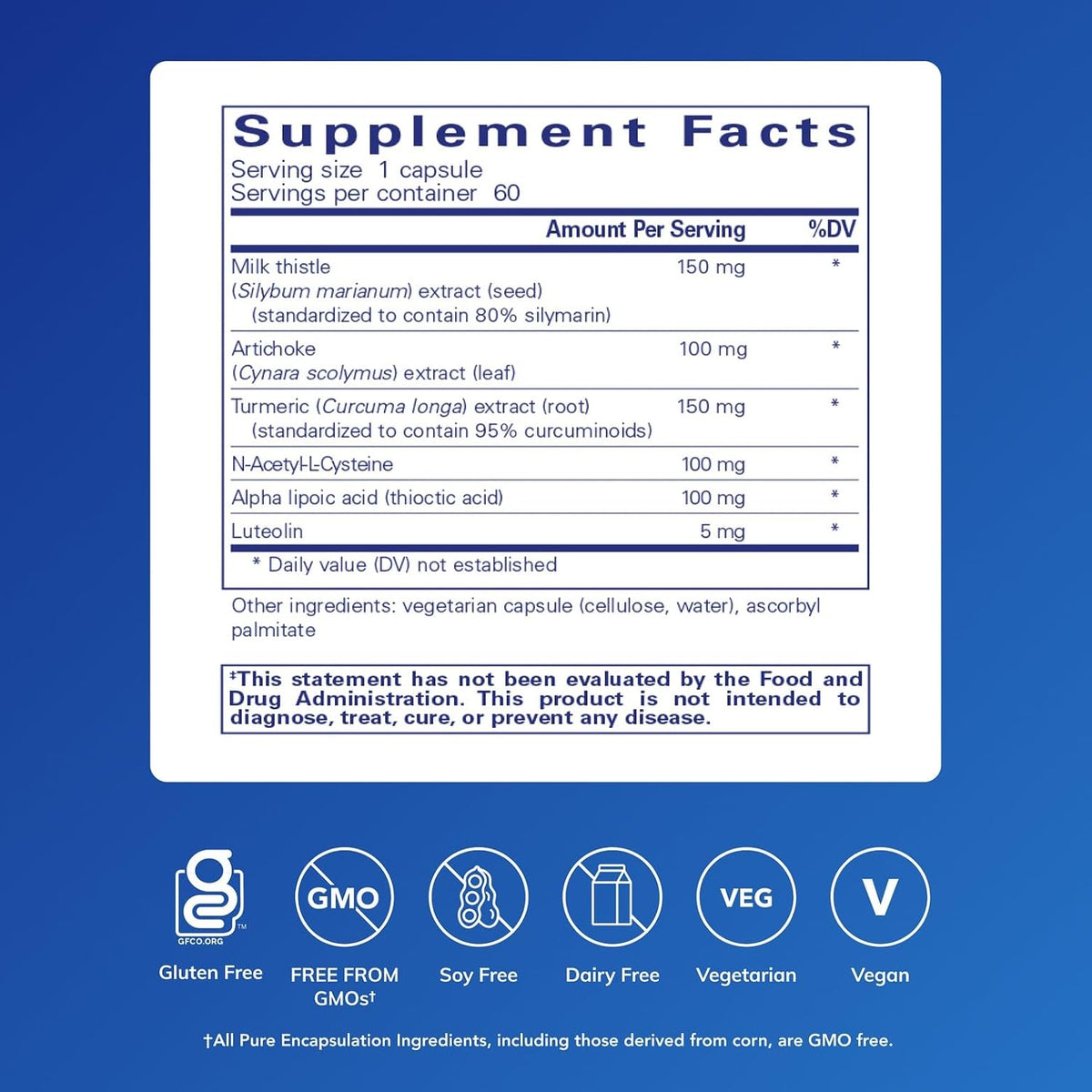 Pure Encapsulations LVR Formula, 60 Capsules