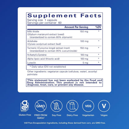 Pure Encapsulations LVR Formula, 60 Capsules