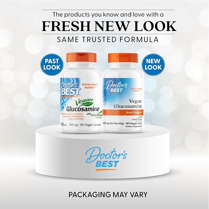 Doctor's Best Vegan Glucosamine Supplement, for Men & Women, 180 Veg Caps