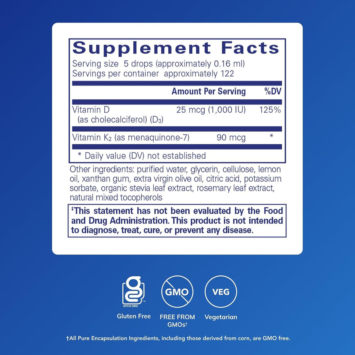 Pure Encapsulations EmulsiSorb K2/D3 Liquid, 0.7 Fl Oz