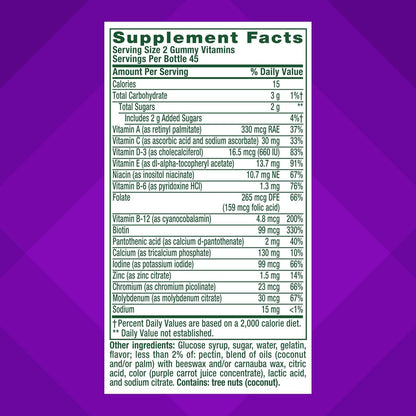 Vitafusion GLP1 Vitamin Supplement Support Gummy | 90 Multivitamin Gummies
