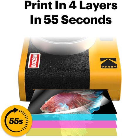 KODAK Mini Shot 2 ERA 2x3 Instant Camera, Photo Printer, 38 Sheet, Yellow