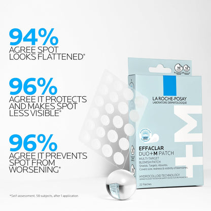 La Roche-Posay Effaclar Hydrocolloid Pimple Patches, 22 Count