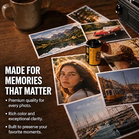 Kodak GC/UltraMax 400 35mm Color Negative Film (3-Pack) – 24 Exposures per Roll, ISO 400, Daylight-Balanced Print Film + TSC Microfiber Cloth