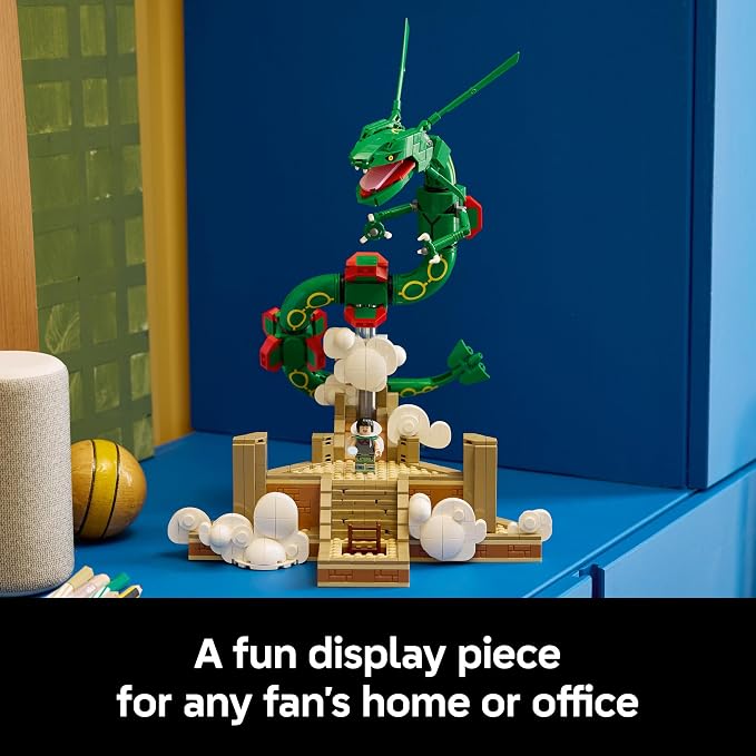 LEGO Pokémon Rayquaza 72168 | Collectible Building Set for Adults, Ages 18+, Posable Pokémon Model Kit for Display, Bedroom, Desk or Book Shelf Decor