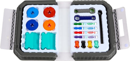 Crayola Colourwhirls Battle Arena Art Game, DIY Gyro Spin Art Toy with 4 Spinning Tops, Kids Battle Game & Creative Art Set, Gifts for Kids, Ages 6+
