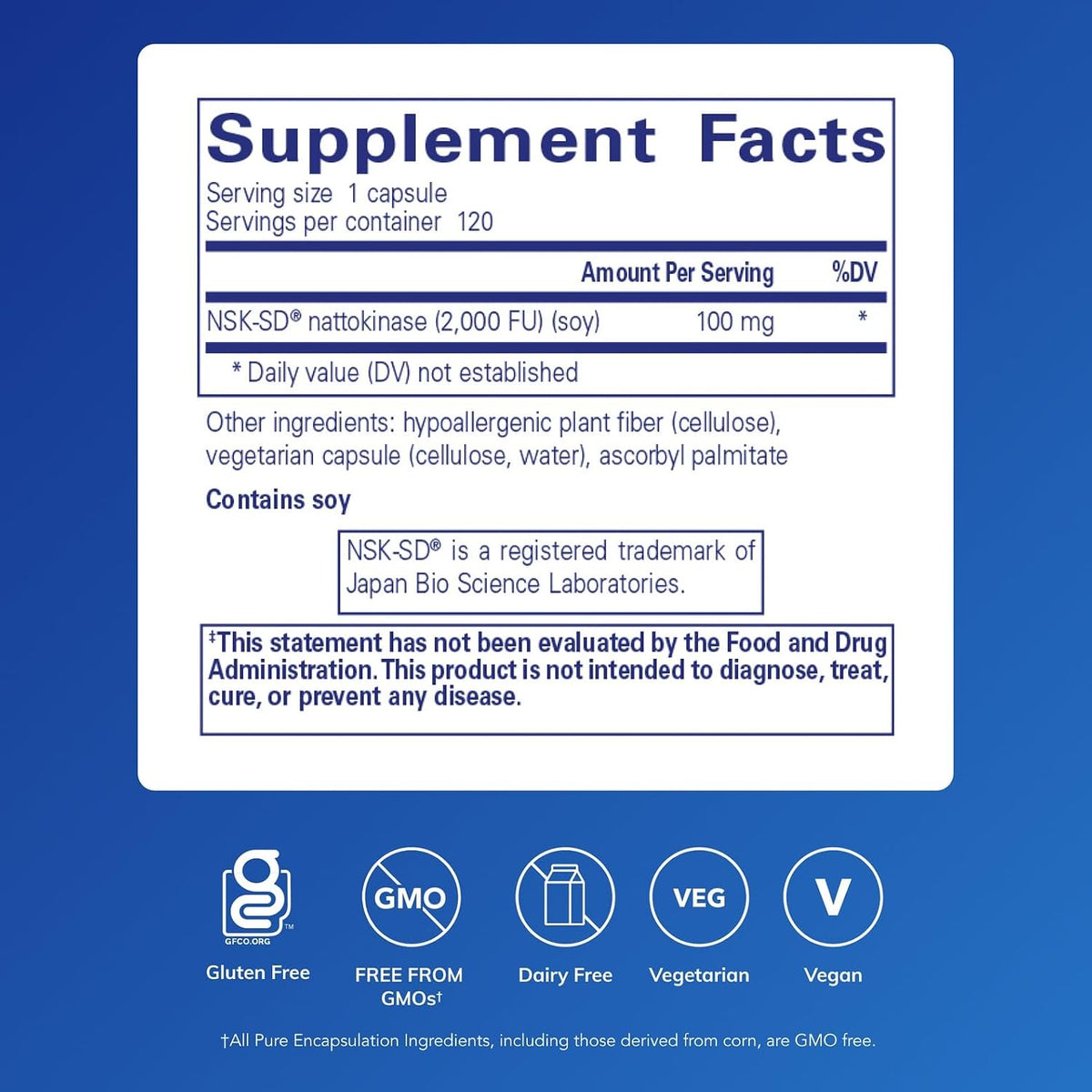 Pure Encapsulations NSK-SD, 120 Capsules
