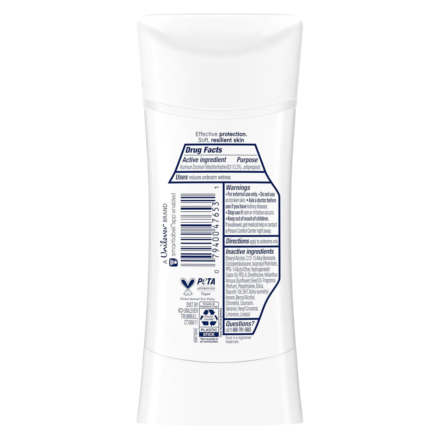 Dove Advanced Care Antiperspirant Deodorant Stick Vanilla & Cocoa Butter 3 Count Antiperspirant deodorant with Pro-Ceramide Technology 72-hour odor control and all-day sweat protection 2.6 oz