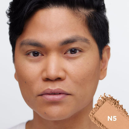 L'Oréal Paris True Match Super Blendable Powder Foundation for Mature Skin, Natural Finish, Oil-Free, N5 Medium, Lightweight Buildable Coverage, 0.33 oz.
