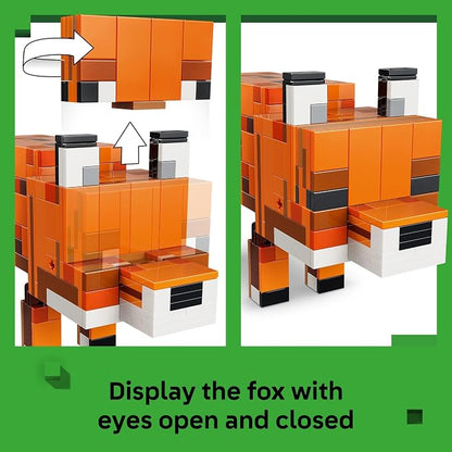 LEGO Minecraft The Fox Building & Pretend Play Toy for Boys & Girls - Poseable Video Game Character for Kids, Ages 10+ - Room Decor for Gaming Fans - Gift Idea for Birthdays - 21588