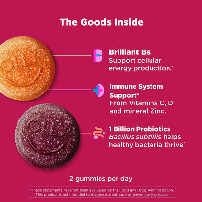 OLLY Multi + Probiotic Gummy Vitamin, Digestive & Immune Support*- 70 Count