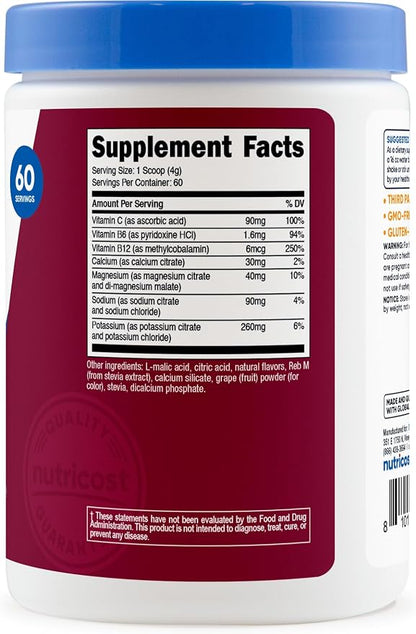 Nutricost Electrolyte Complex Powder (Grape) 60 Servings