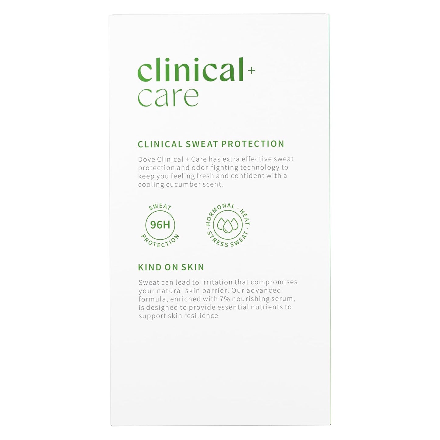 Dove Clinical + Care Clinical Protection Antiperspirant Cool Essentials with Nourishing Serum 96 Hour Odor Protection 1.7 oz