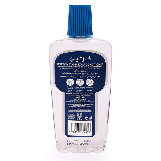Vaseline Hair Tonic For Men to Replenish Natural Oils & Restores Healthy Hair , Fights Dry Hair, Scalp , and Dandruff , Keep Groomed All Day Neat & Well, 100ml