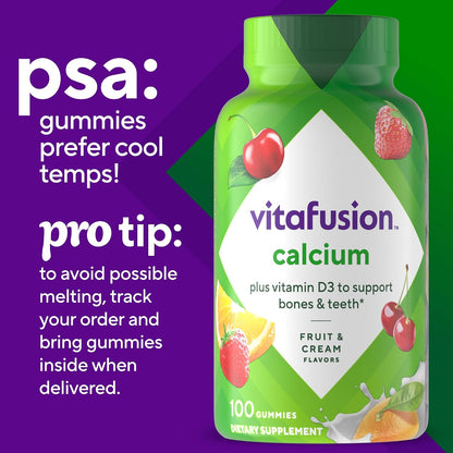 Vitafusion Calcium Gummies 500 mg Per 2 Gummies with Vitamin D3