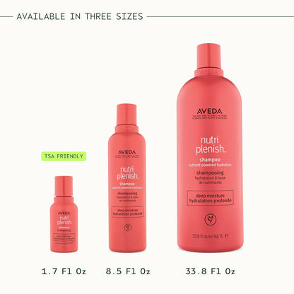 Aveda Nutriplenish Shampoo Deep Moisture | Rich Hydration for Medium to Thick Dry Hair | Organic Pomegranate Oil, Coconut Oil, Mango Butter | 93% Naturally Derived*