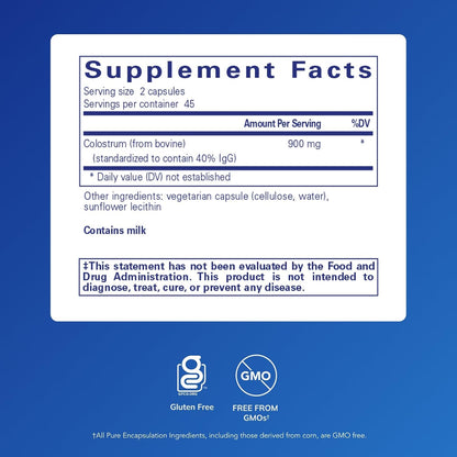 Pure Encapsulations Colostrum, 90 Capsules