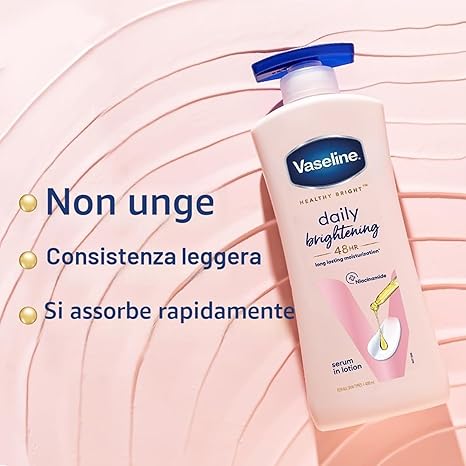 Vaseline Healthy Daily Body Lotion with Vitamin B3, Lightweight Daily Use Moisturizing Lotion – 400 ml (13.53 fl oz)