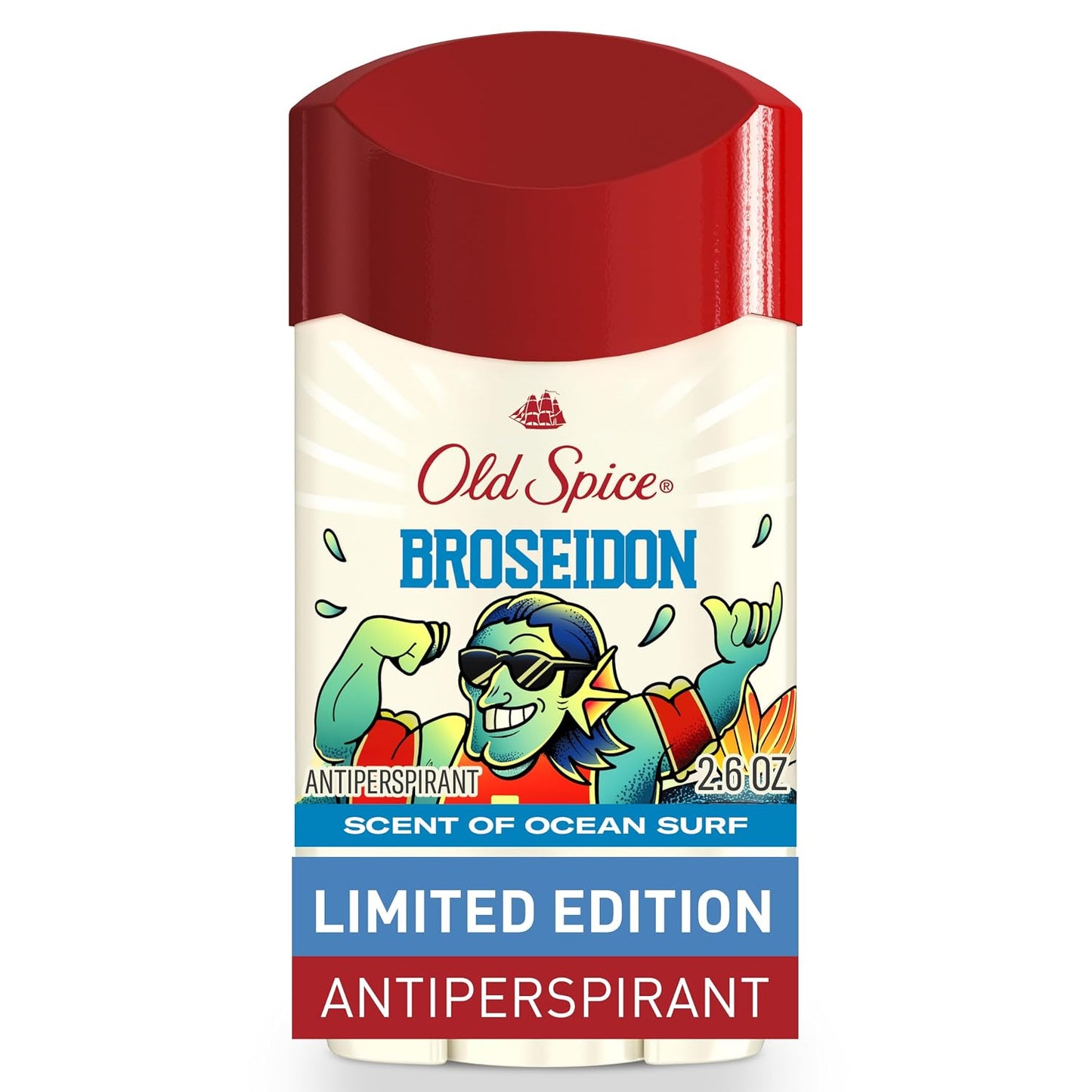 Old Spice Dry Feel Antiperspirant Deodorant for Men, Summerdudes, 24/7 Sweat & Odor Protection, 24/7 Sunny Freshness & Long Lasting Scent, Invisible Solid, Broseidon with Ocean Surf Scent, 2.6 oz